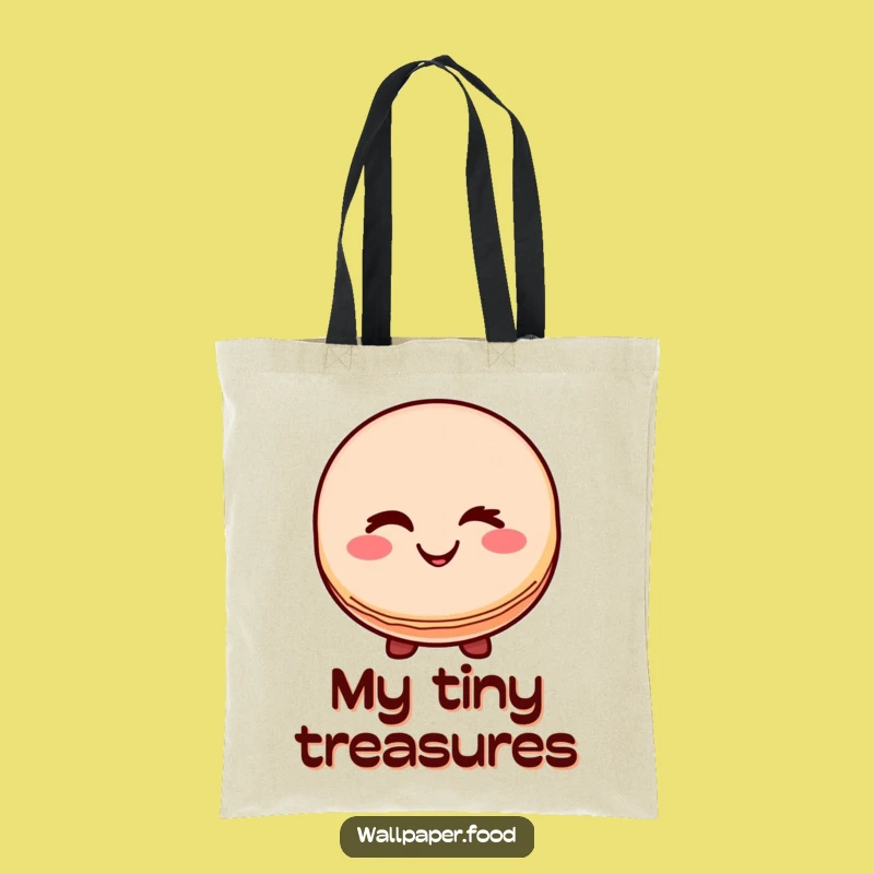Funny Macaron Wink Tote Bag: Carry Your Sweetness and Smiles Around!