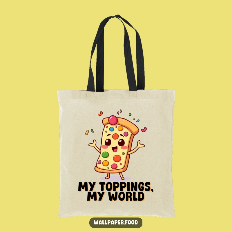 Funny Pizza Slice Tote Bag: Carry Your Goods with a Juggling Character, Perfect Funny Gift