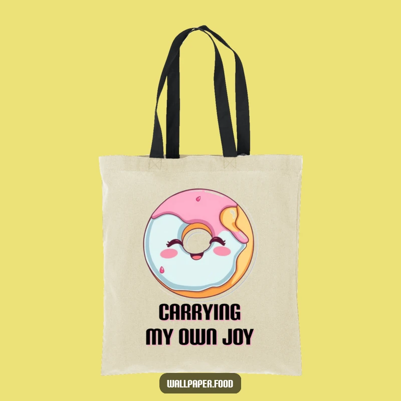Funny Winking Donut Tote Bag - Carry Your Essentials with Sweet, Humorous Flair