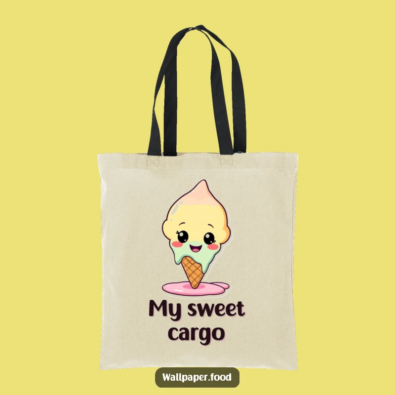 Funny Melting Ice Cream Tote Bag: Carry Your Sweetness with Giggles!