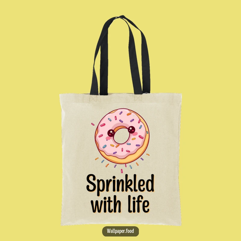 Funny Spinning Donut Tote Bag - Carry Sweetness and Sprinkle Joy